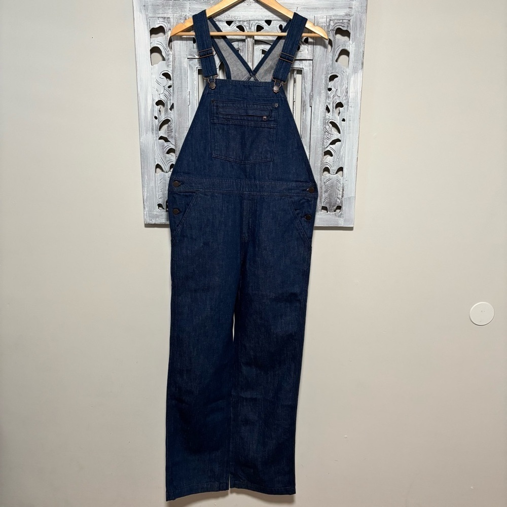NEW Patagonia Dark Blue Steel Forge Denim Straight Leg Bib Overalls - Picture 3 of 15